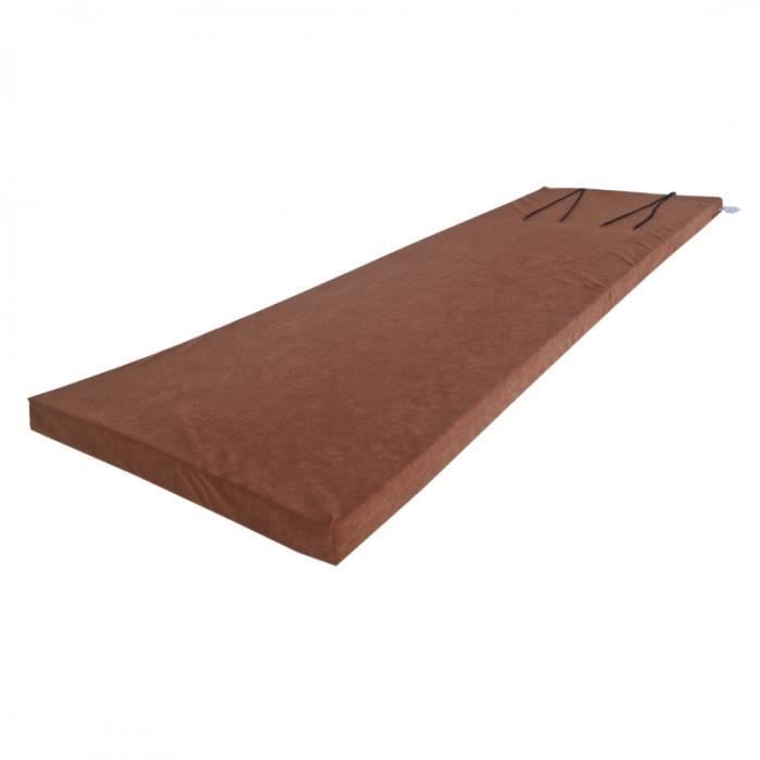Matelas enroulable et pliable - NATALIA SPZOO - 200x60x6 cm - Longueur ajustable - Marron
