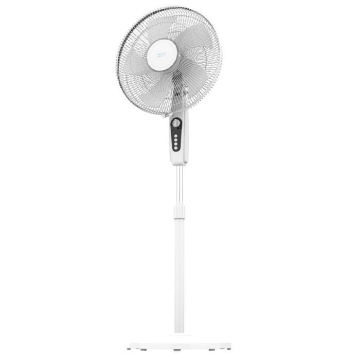 Cecotec - Ventilador de pedestal EnergySilence 515 MaxFlow blanco - 45 W, 30 cm de diámetro, 5 aspas, 3 velocidades