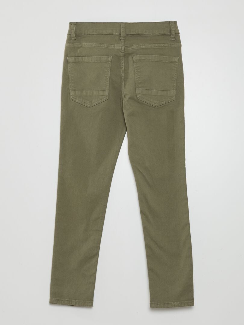 Calça skinny de cinco bolsos - VERDE