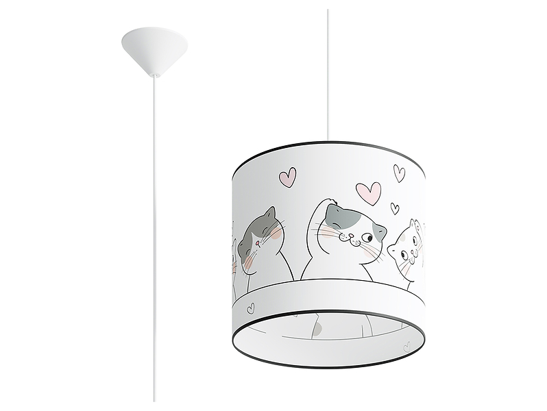 Lampa wisząca dziecięca Cat 30 cm wielokolorowa