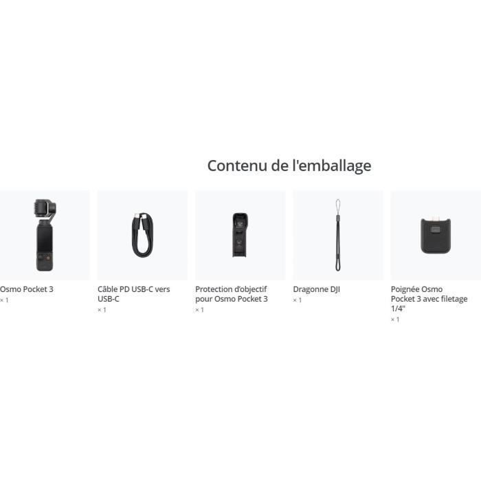 Action camera - DJI - Osmo Pocket 3 - Nera
