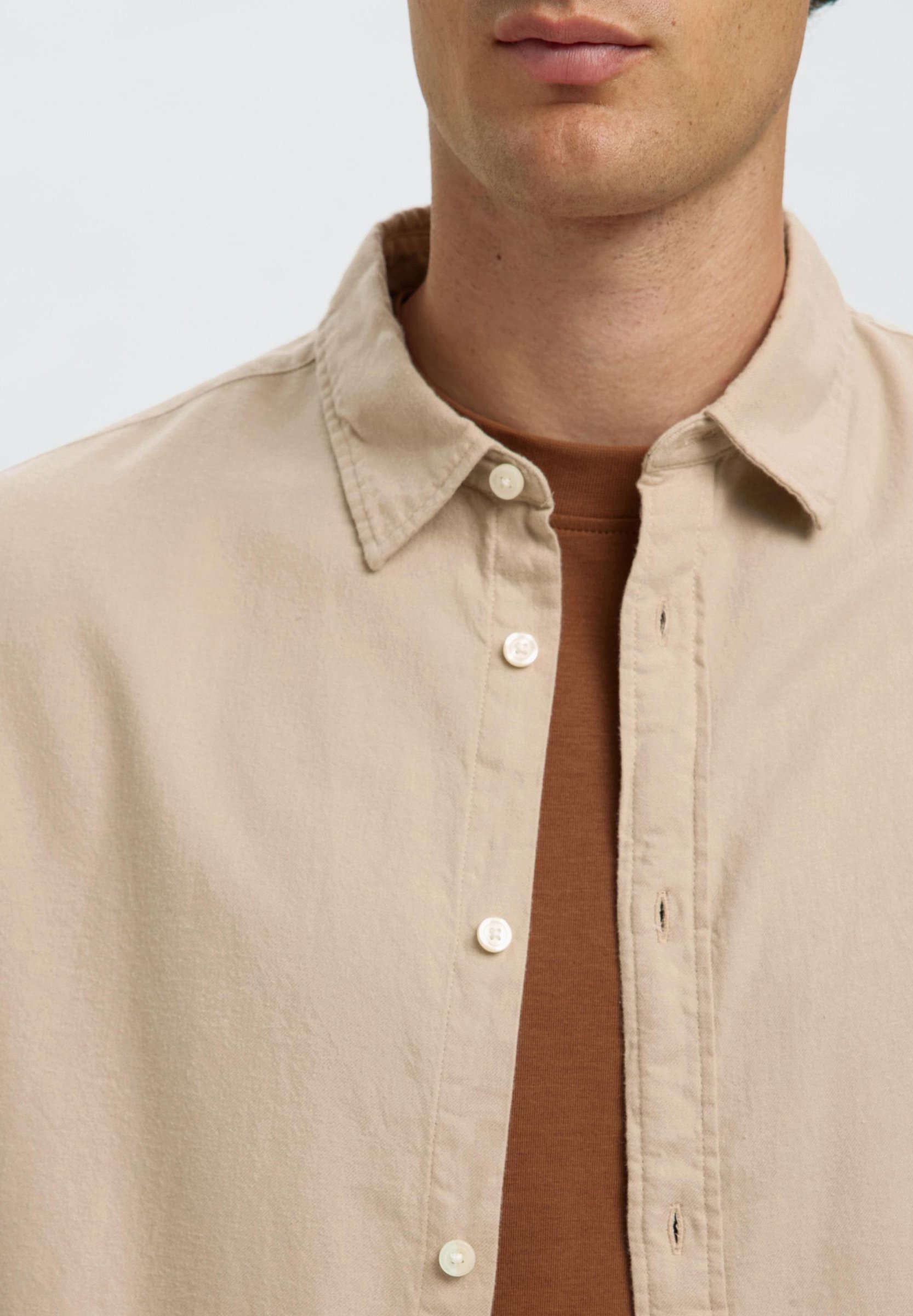 Selected Homme SLIMOWEN-BRUSHED NOOS - Camicia - puro cashmere dettaglio: misto con farina d'avena