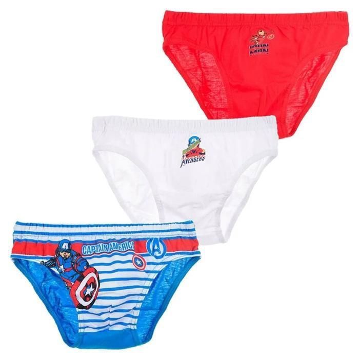 Lot de 3 Slips Coton Garçon Avengers MARVEL