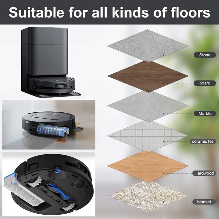 Kit di accessori per l'aspirapolvere robot Ecovacs Deebot T80 Omni: accessori di ricambio