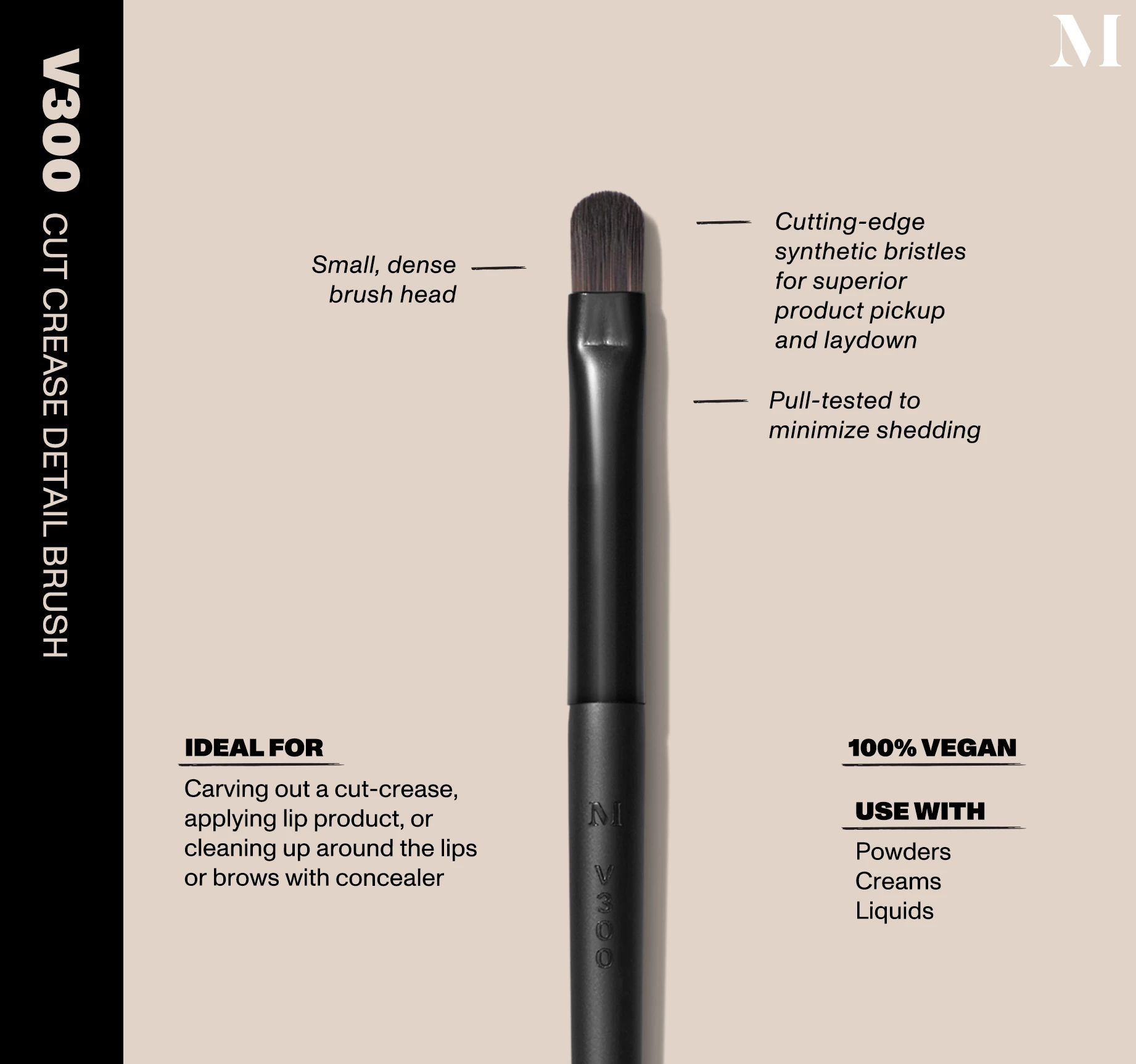 Pędzel do załamań V300 Cut Crease Detail Brush - Morphe