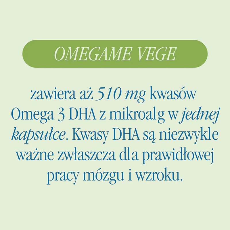 Kapsule prehranskega dopolnila Health Labs Care OmegaMe Vege za pravilno delovanje srca in možganov