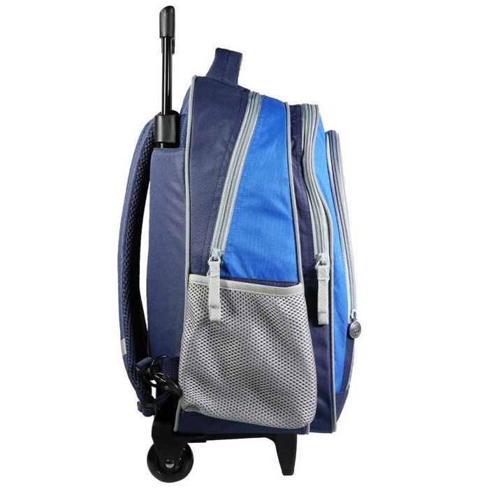 Rolrugzak - Witte Peper - Blauwe Skate - Kind - L32 x B15 x H43 cm