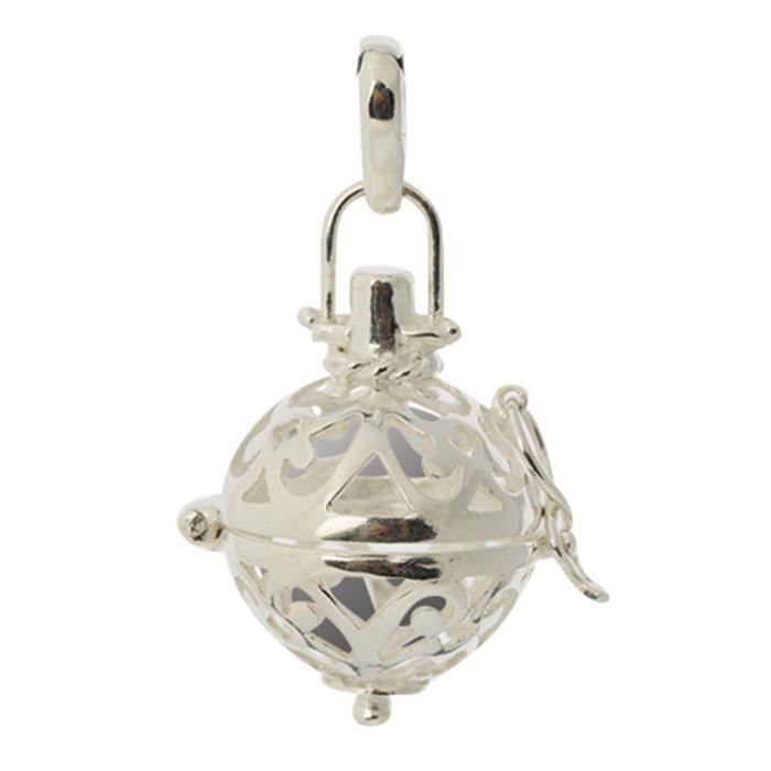 Collana musicale per la gravidanza - Bola - Con catena - Gabbia bianca