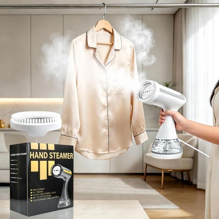 Défroisseur vapeur portable 1600W, réservoir 300ml, chauffe en 20s, fer à vapeur de voyage pour éliminer les plis des vêtements