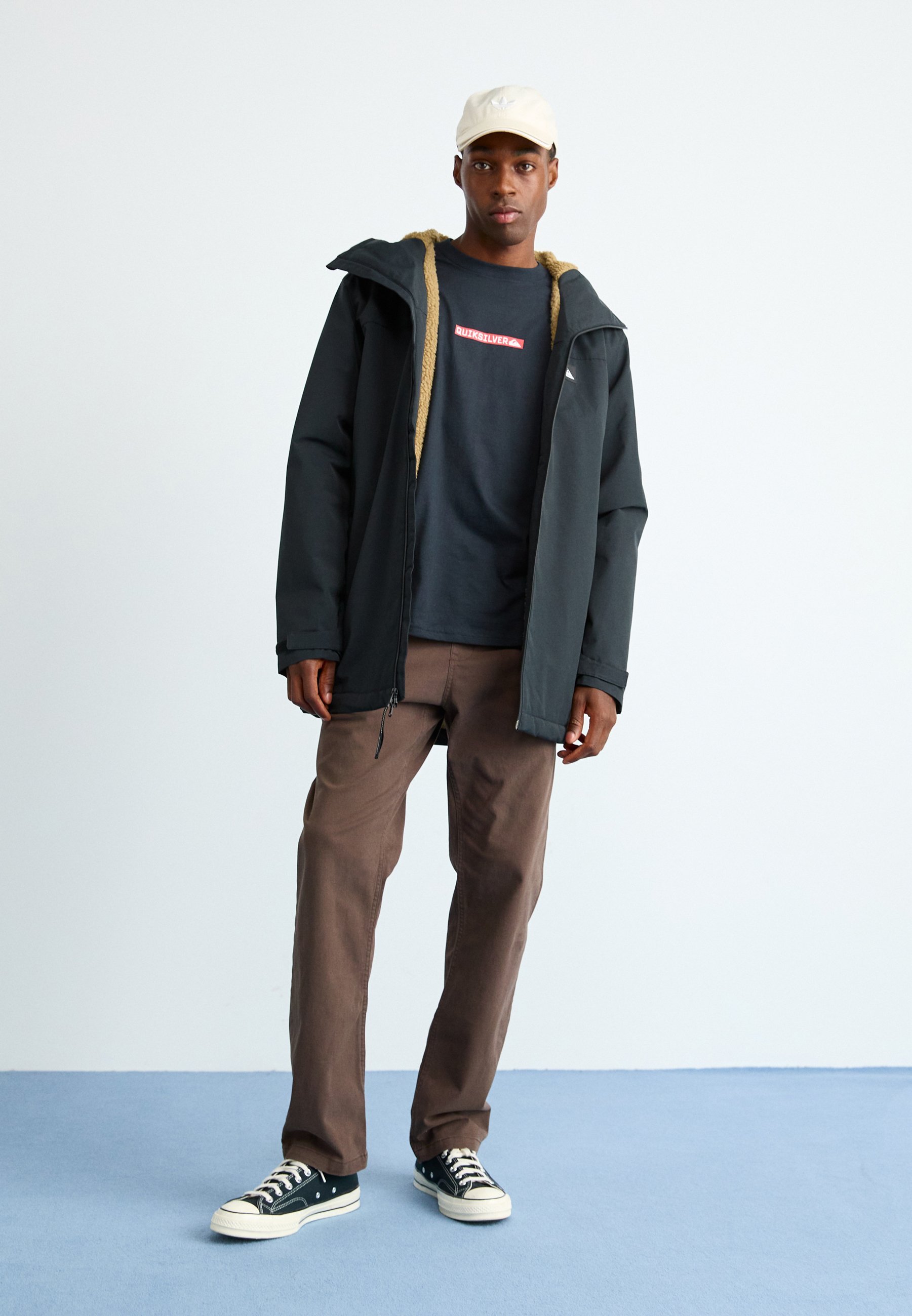 Quiksilver OVERCAST - Giacca impermeabile - nera