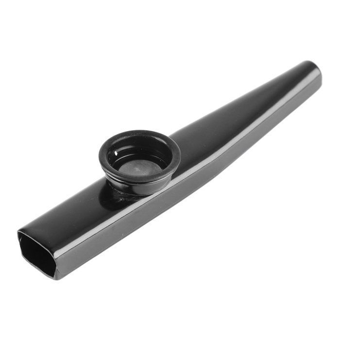 Kazoo portátil SALALIS, Kazoo de metal, Kazoo ligero de aluminio, Kazoo portátil, Compañero de guitarra, Instrumento de flauta, Instrumento de ukelele, Negro