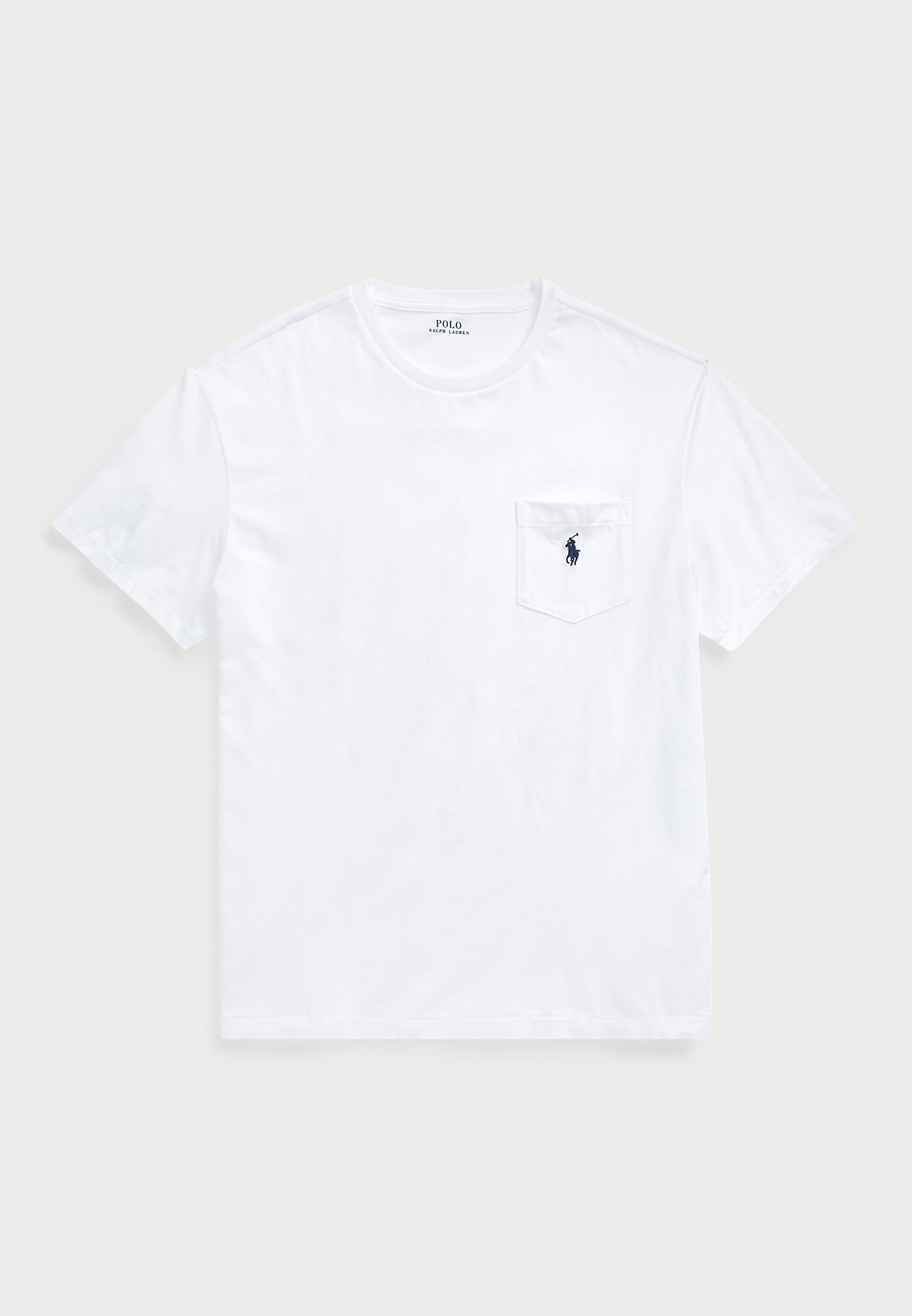 Polo Ralph Lauren CLASSIC FIT JERSEY T-SHIRT CON TASCHINO - T-shirt basic - bianca