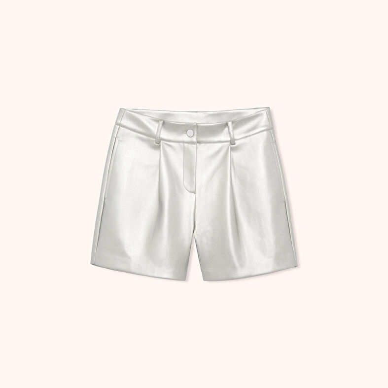 Sølvfargede shorts til dame