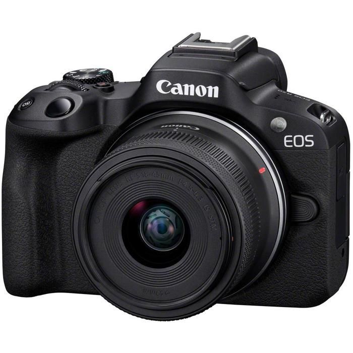 Mirrorless camera - Canon - EOS R50 - Black - RF-S 18-45mm - 24.2 MP - 4K Ultra HD