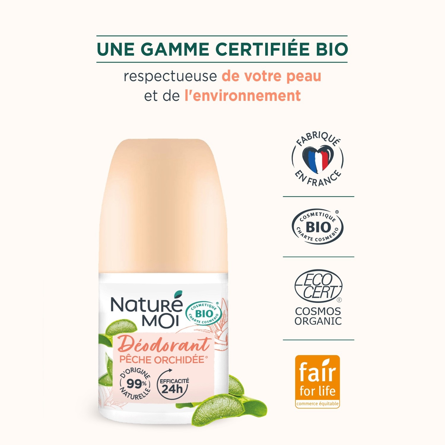 Naturé Moi Déodorant Pêche Orchidée