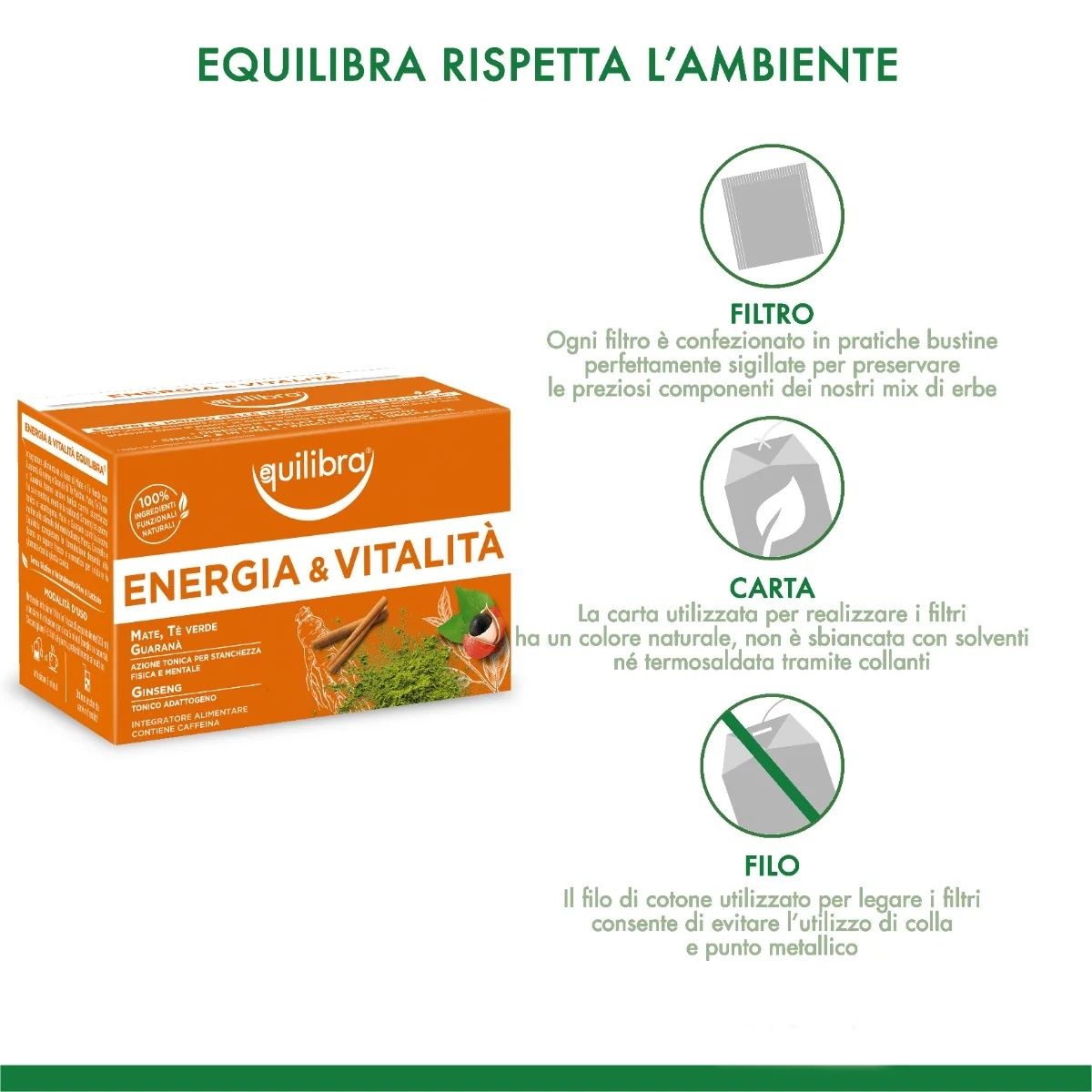 EQUILIBRA Kräutertee Equilibra Energie & Vitalität 15 Filter gegen Müdigkeit und Erschöpfung