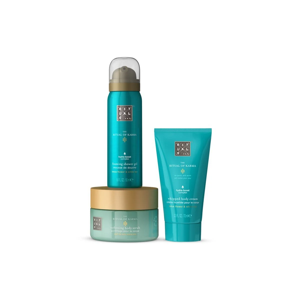 The Ritual of Karma Trial Set Karma 2025 - Cofanetti Viso e Corpo, Bagno e Doccia, Esfoliante, Crema Corpo