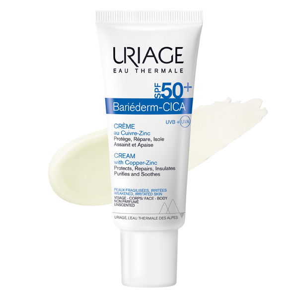 Crema Uriage Bariéderm-CICA con rame-zinco SPF50+ 40ml