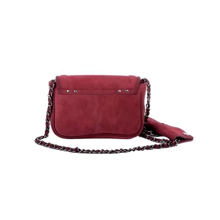 TEMPS DES CERISES - Bolso de piel de ante - burdeos - Artículos de piel para mujer