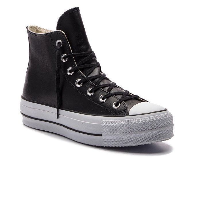 Zapatillas Converse All Star Platform para mujer en piel negra