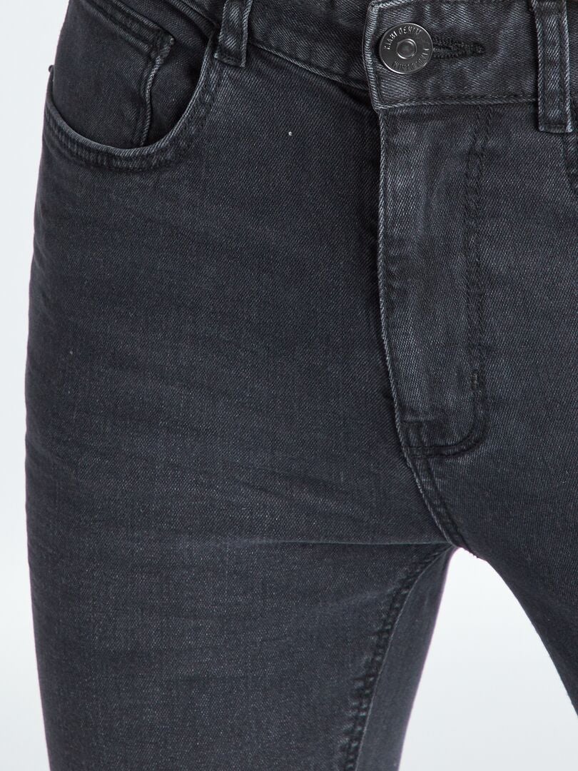 Pantalones vaqueros ajustados elásticos - 5 bolsillos - GRIS