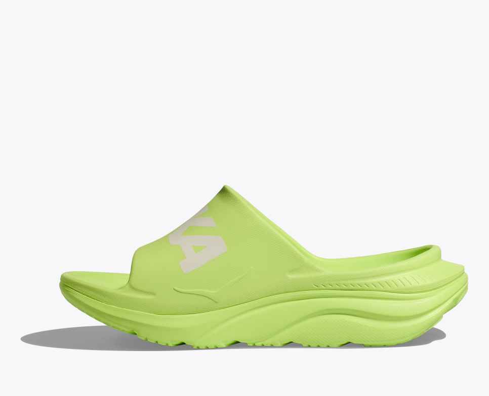 HOKA Ora Athletic Slide Lettuce / White