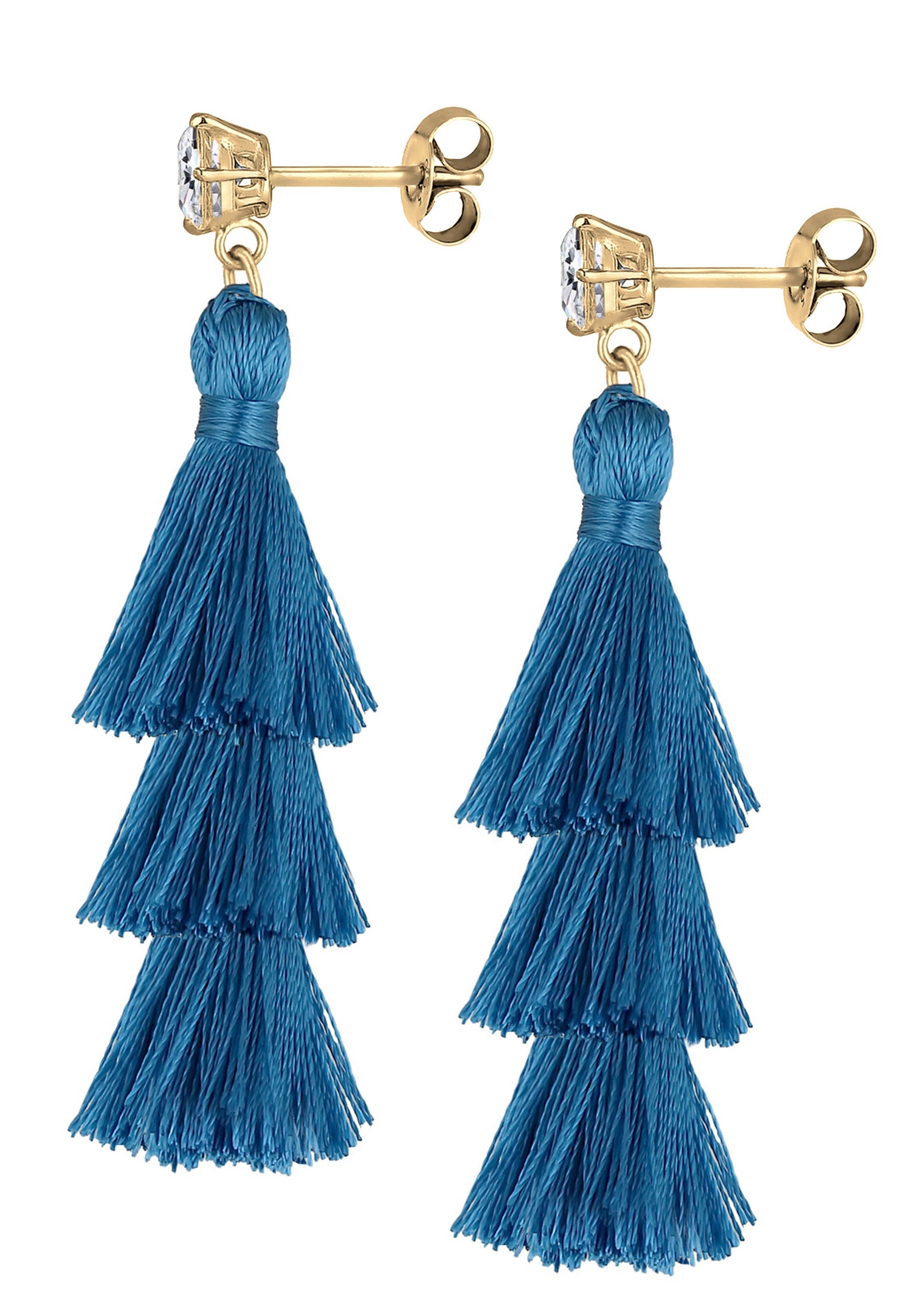 Elli Femmes Pendentif Tassel Rose au look boho avec cristaux en argent sterling 925