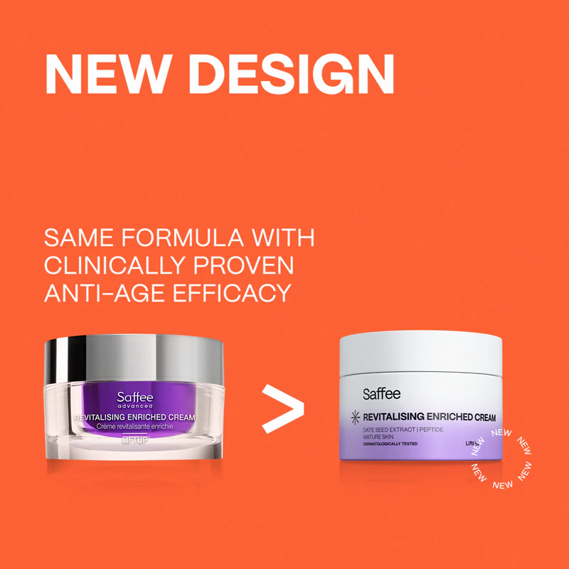 Creme revitalizante enriquecido Saffee LiftUp, creme universal com efeito lifting.
