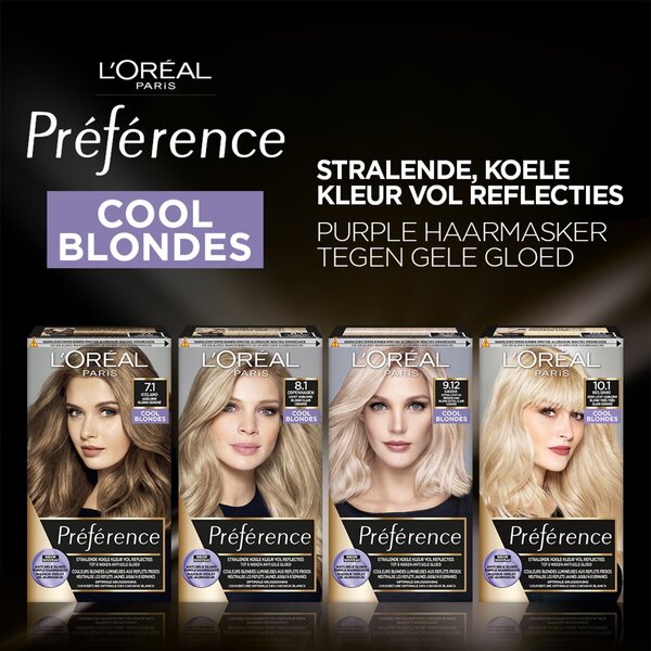 L'Oréal Paris Preference Cool Blondes 9.12 Mycket ljus som beigeblond permanent hårfärgning