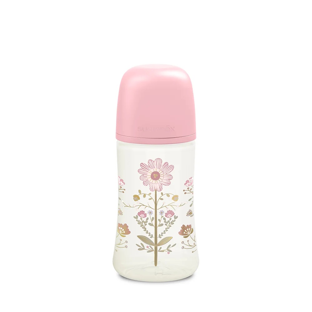 Mamadeira de silicone Suavinex rosa dourado 270 ml