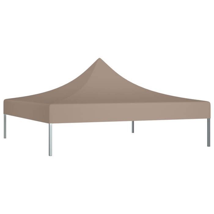 Toit de tente de réception - vidaXL - 3x3 m - Taupe - Tissu oxford 600D - Résistant aux UV et à l'eau