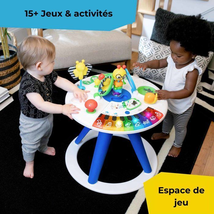 BABY EINSTEIN 4-in-1 Convertible Baby Walker Activity Table, 360° Rotating, Safe, Baby Gift, Piano, Music