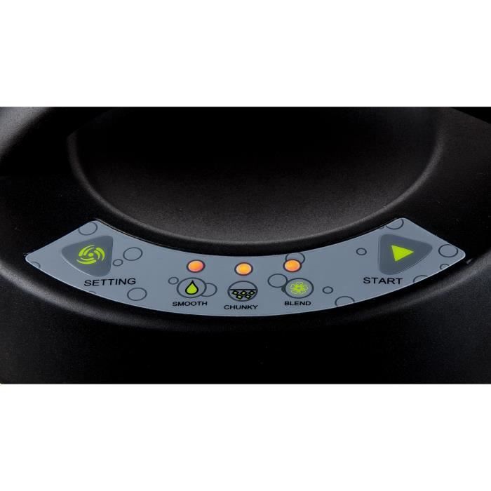 Liquidificador aquecido DOMO - Preto - 1,6L - 3 programas - 1000 watts - DO498BL