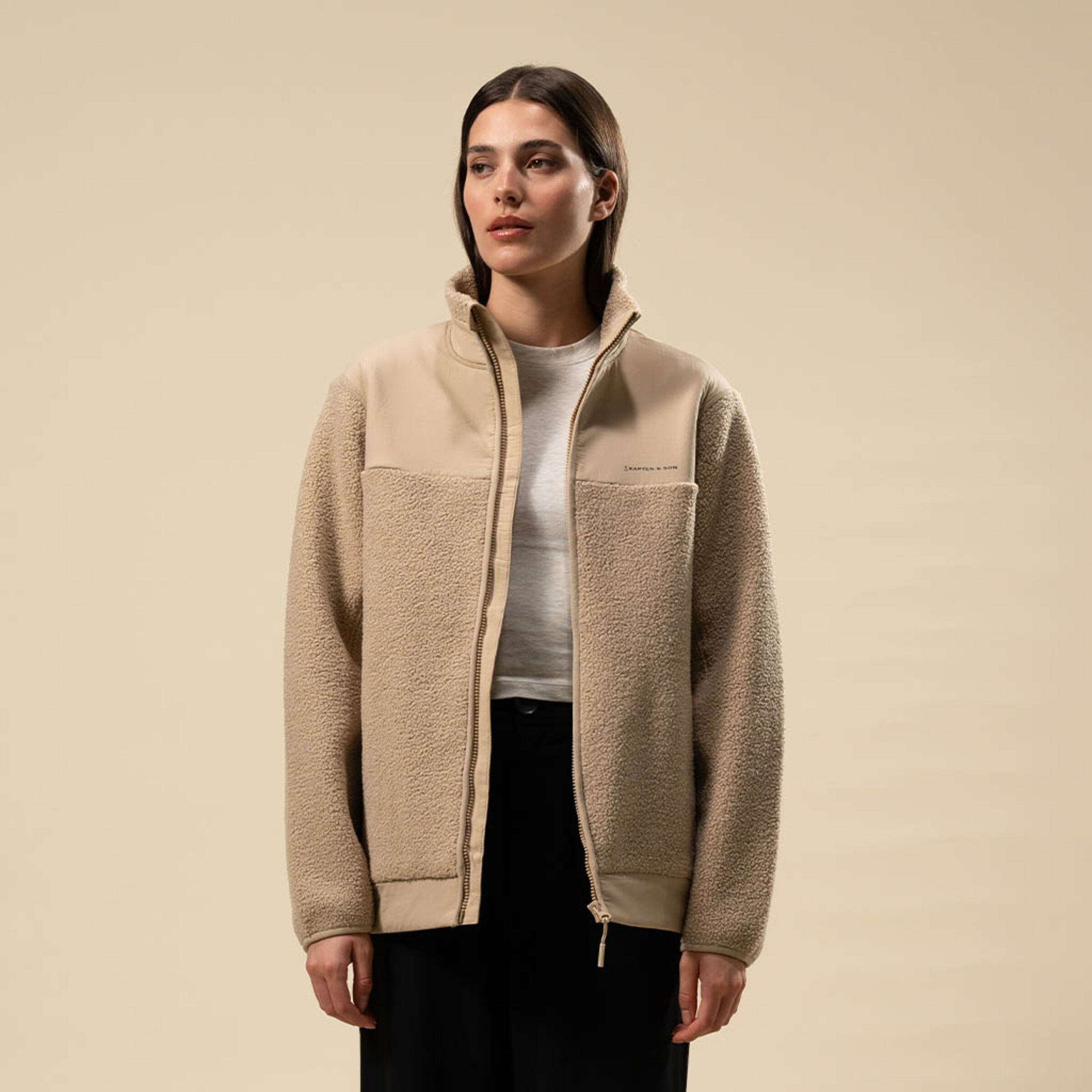 Veste polaire de tous les jours couleur grès