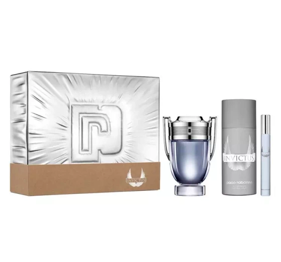 Rabanne Invictus woda toaletowa spray 100 ml   10 ml   dezodorant spray 150 ml