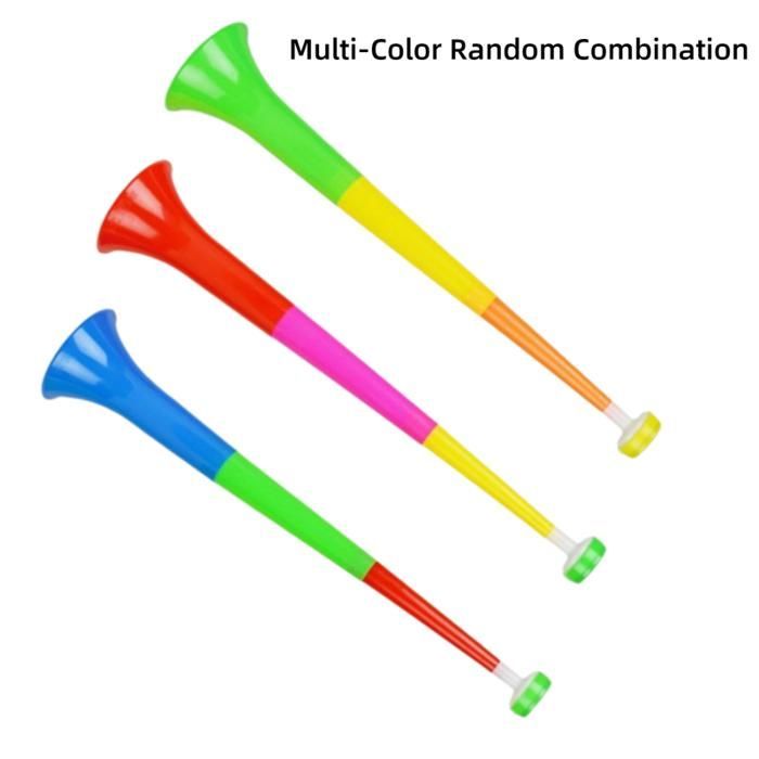 Conjunto de 2 altavoces de vuvuzela de 52 cm de tono agudo, 3 bandas con cambio de tono, trompeta para espectadores.