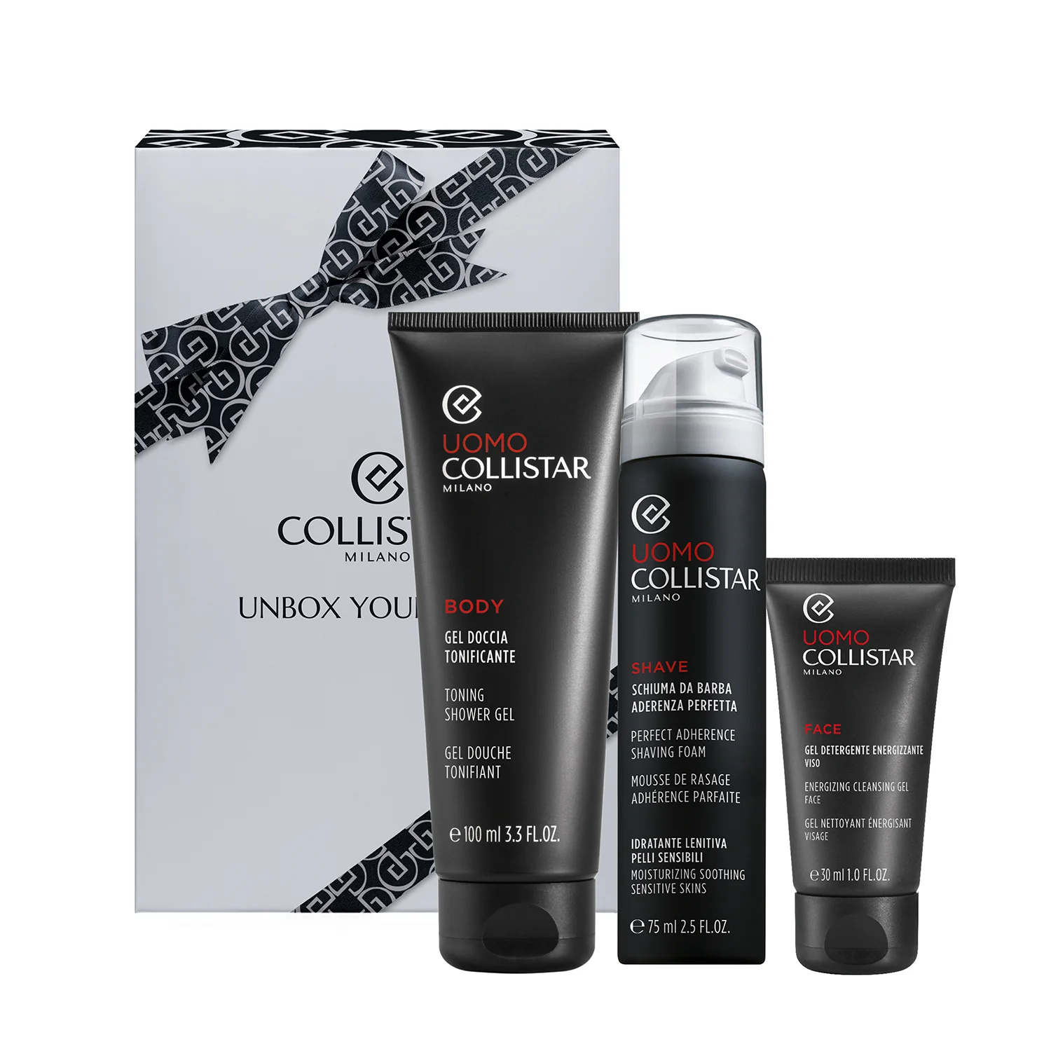 L'uomo Cofanetto Gel Doccia Tonificante - Cofanetti Viso e Corpo, Bagno e Doccia, Schiuma per Rasatura, Gel detergente viso