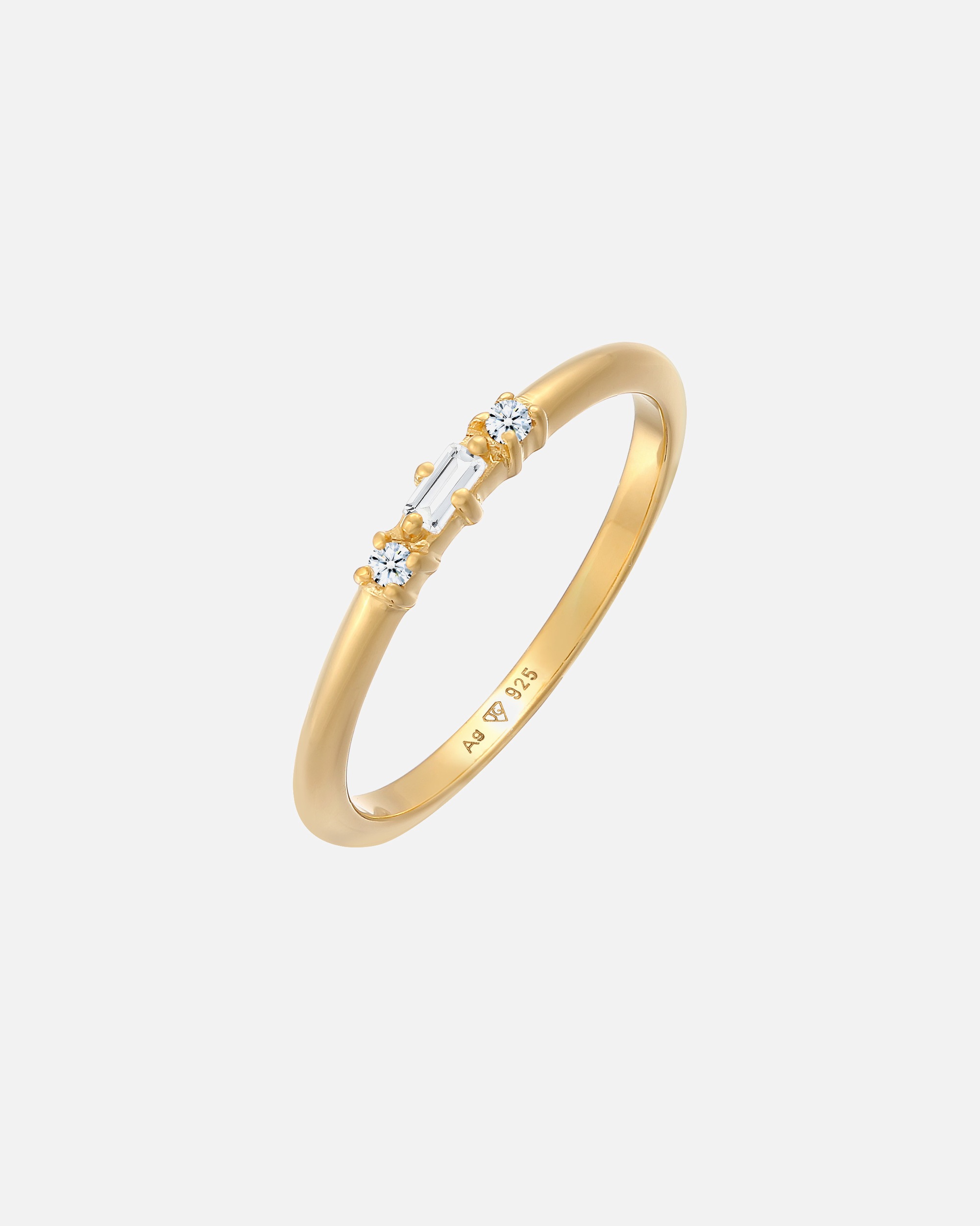 Elli DIAMONDS Femmes Bague de fiançailles rectangle filigrane avec Topaze et diamant (0.03 ct) en Argent Sterling 925