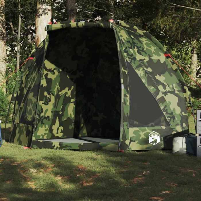 Tienda de pesca impermeable con estampado de camuflaje vidaXL 4009481