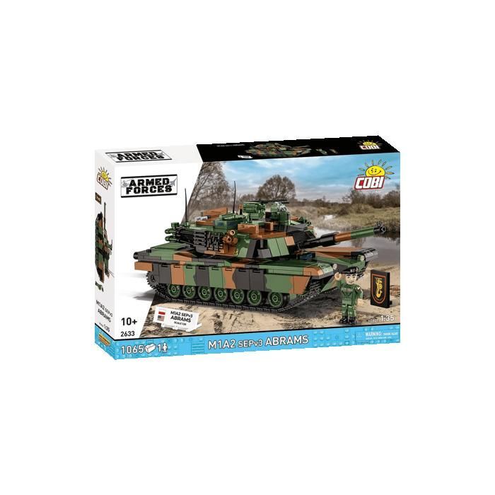 Kit de construção - COBI - M1A2 SEPv3 ABRAMS - Camuflagem - Peso 1,27 kg - Cor camuflada