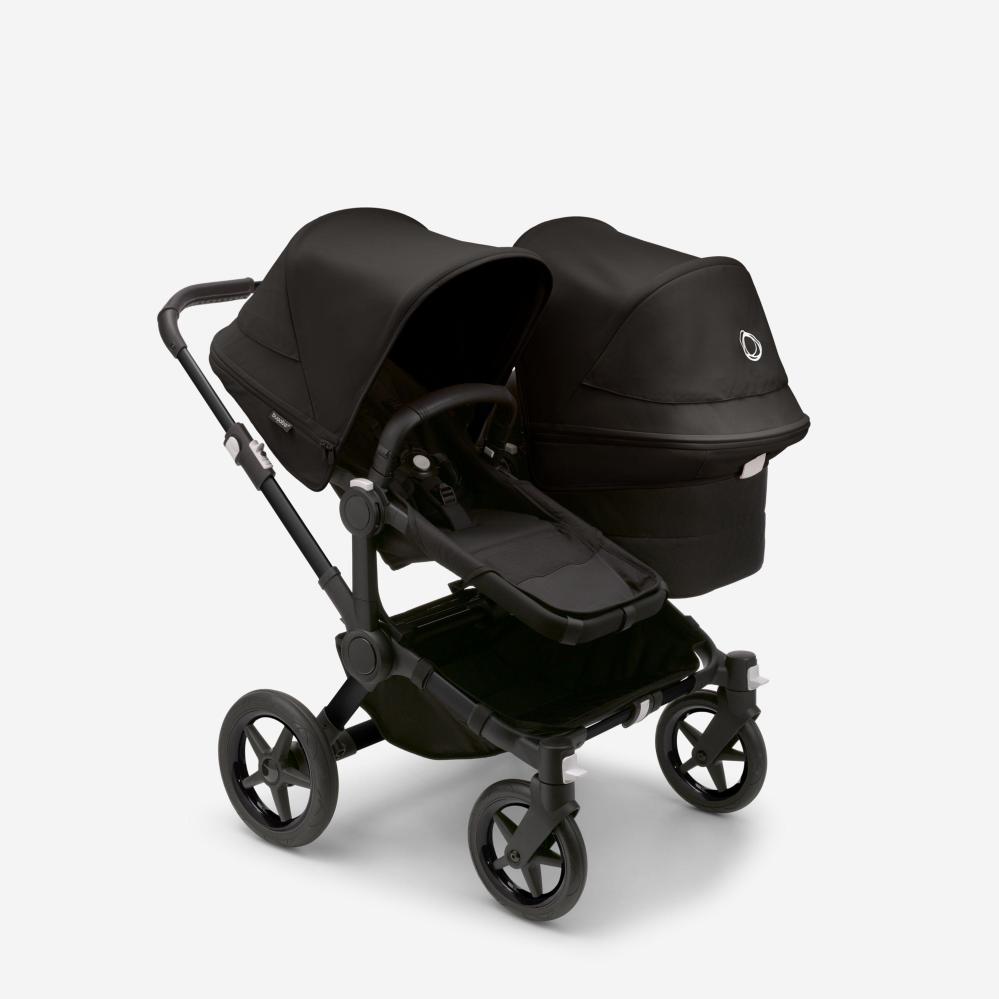 Bugaboo Donkey 5 Duo 2-in-1 -rattaasetti, musta/keskiyönmusta, keskiyönmusta