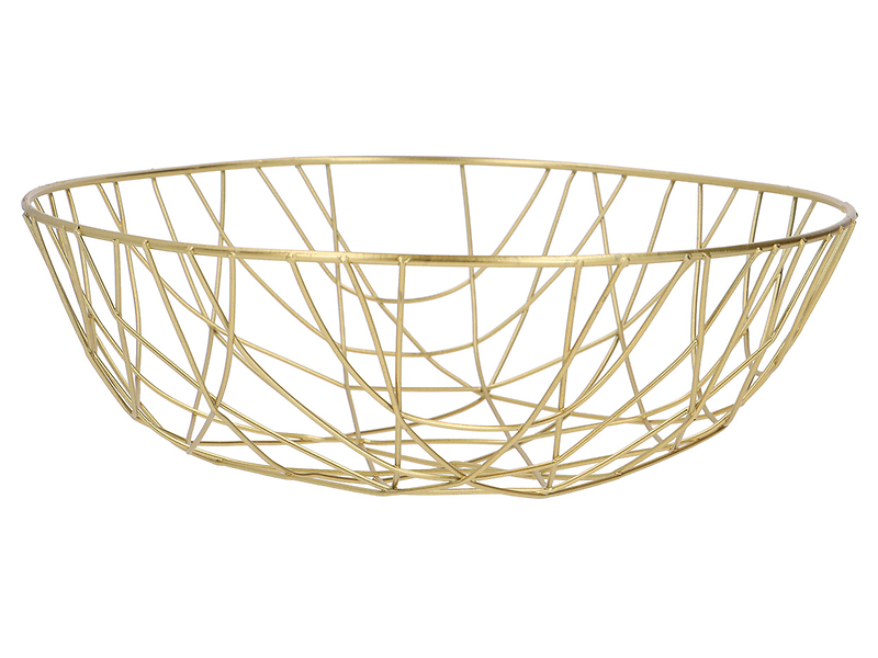 Patera metalowa 32 cm złota