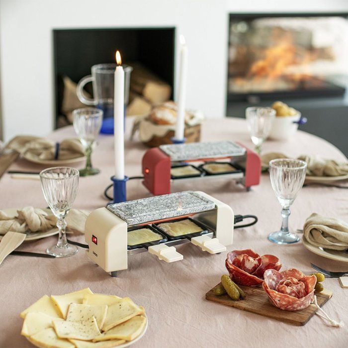 Appareil à raclette connectable - LIVOO - DOC310C - 2 personnes - 450 W - Thermostat automatique