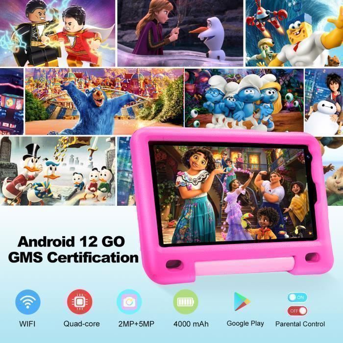 Kids Tablet - OUZRS - 8 Inch - Android 12 - 4GB RAM - 128GB ROM - Pink