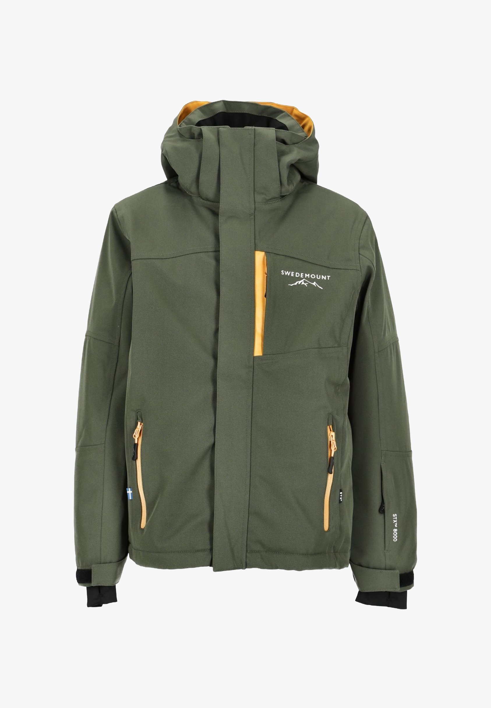 Swedemount ANTON - Snowboardjacke - Dunkeloliv-Senfgelb