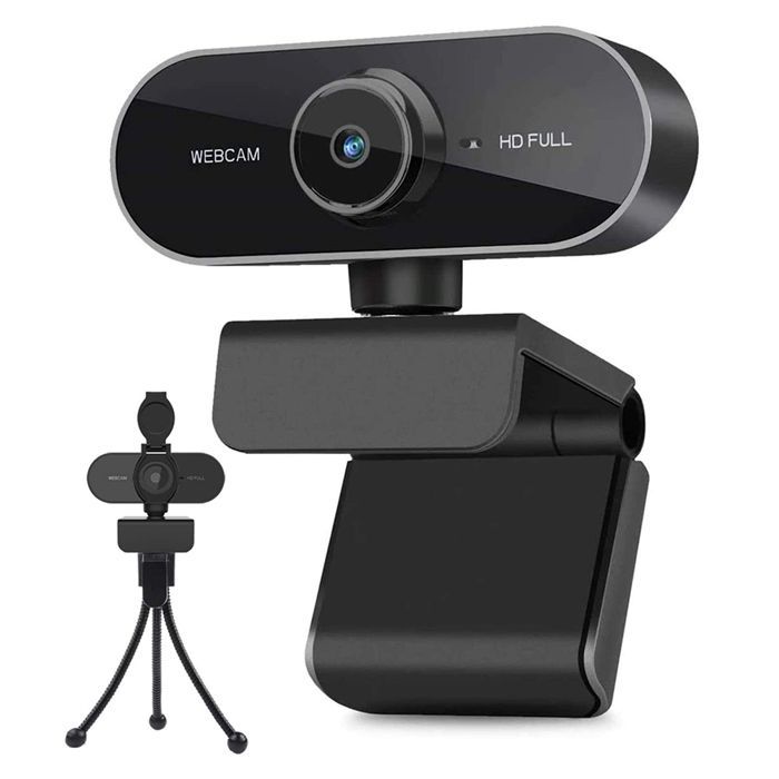 Webcam avec microphone, caméra vidéo Full HD 1080p pour ordinateurs, ordinateurs portables, ordinateurs de bureau, USB Plug and