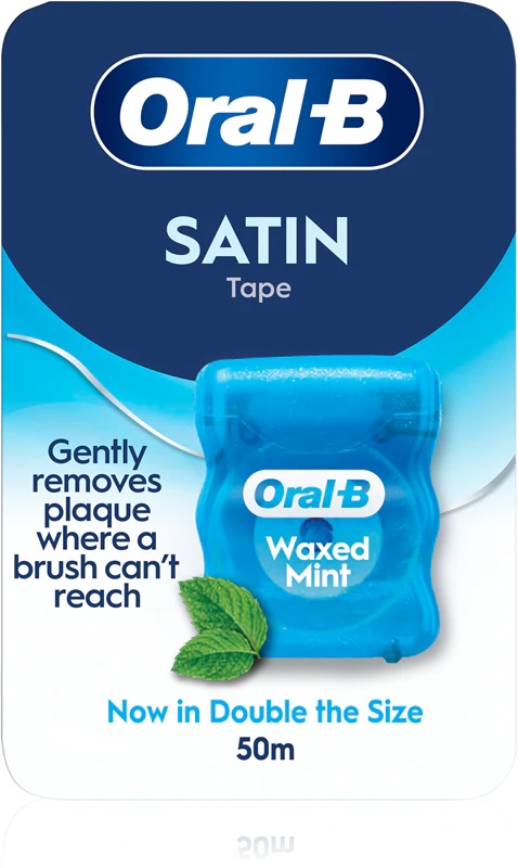 Oral-B Satin Tape vaskota piparmētru zobu diegs