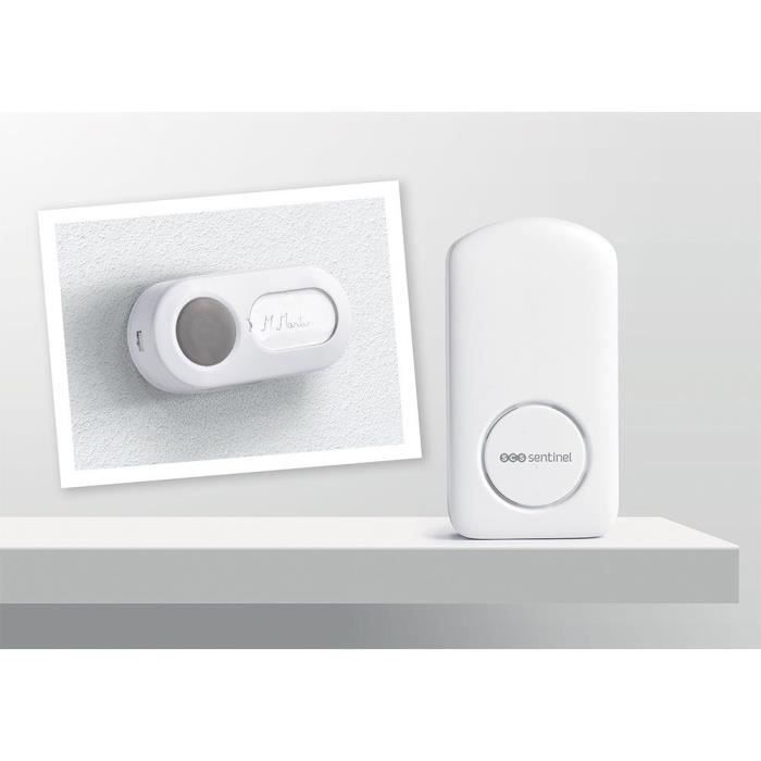Timbre inalámbrico OneBell 100 - SCS SENTINEL - Alcance de 100 m - 15 melodías - IP55