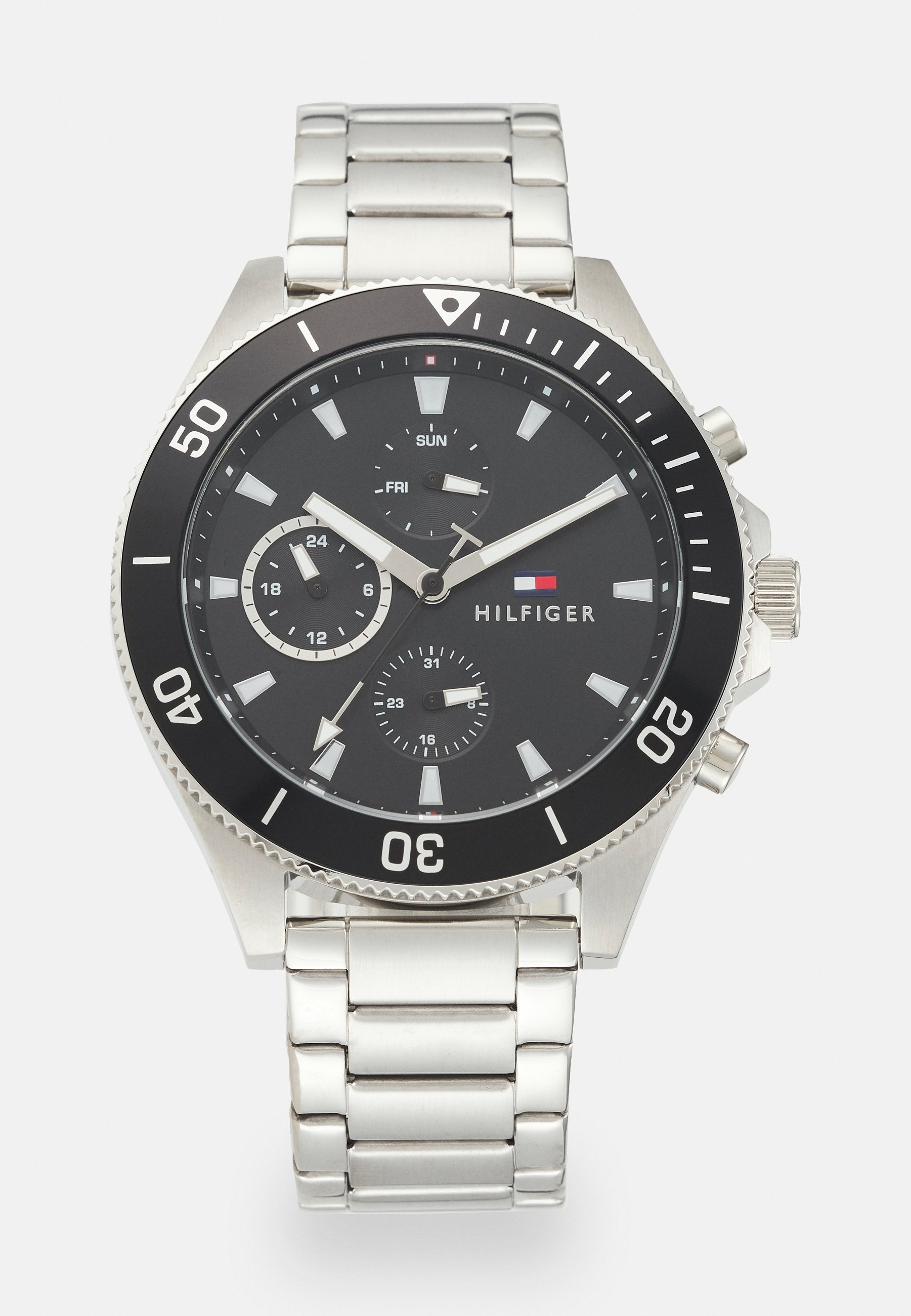Tommy Hilfiger LARSON - Horloge - zilverkleurig/zwart
