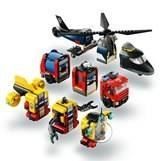 LEGO City 60462 Elicottero, camion dei pompieri e sottomarino modulari - Giocattolo per bambini dai 7 anni in su